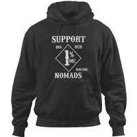 Support Big Red Macine Nomads Hoodies for Unisex Black
