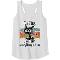 It's Fine I'm Fine Everything Is Fine Cat Lovers Tank Top for Men