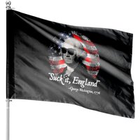 Drapeau Suck It England 4 juillet George Washington 1776 — Drapeaux décoratifs