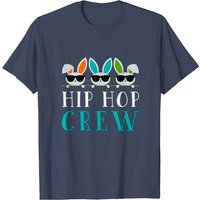 Hip Hop Crew Saying Easter Bunny Sunglasses Graphic T-Shirt for Men