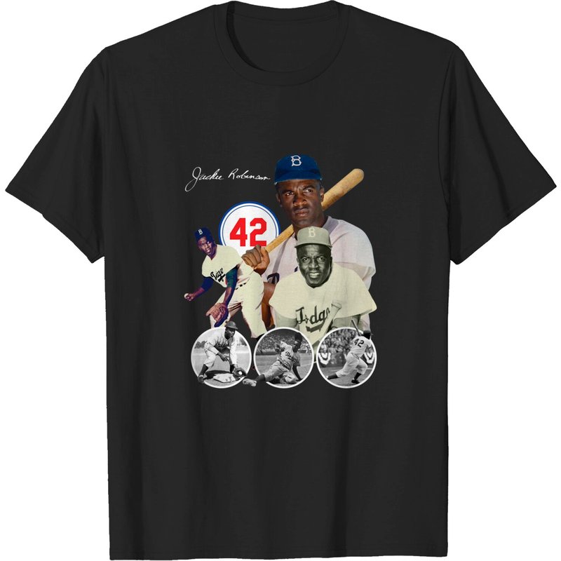 Vintage Style Jackie Robinson Unisex Classic Tee for Men — Mens T Shirts
