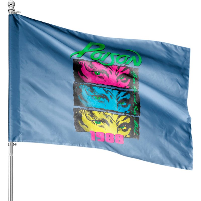 Drapeau de Maison Poison 1988 Open Up And Say Ahh Néon — Drapeaux décoratifs