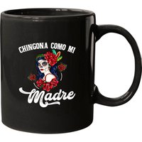 Chingona Como Mi Madre Hispanic Skull Rose Mug