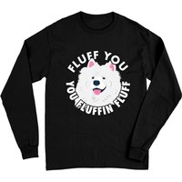 Fluff You Fluffin I T-shirt à Manches Longues avec un Saying Humoristique de Samoyède pour Papa de Chien — T-shirts pour hommes