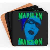 Marilyn Manson Vintage Style Ohio Rockstar Legend Coasters