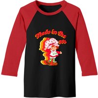 T-Shirt de Baseball Strawberry Shortcake 80s pour Hommes Noir/Rouge