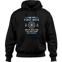 Captain's First Mate & I Let Him Think He's Right Hoodie — Mens Hoodies