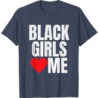 T-Shirts Black Girls Love Me pour Hommes - Blanc sur Noir — T-shirts pour hommes