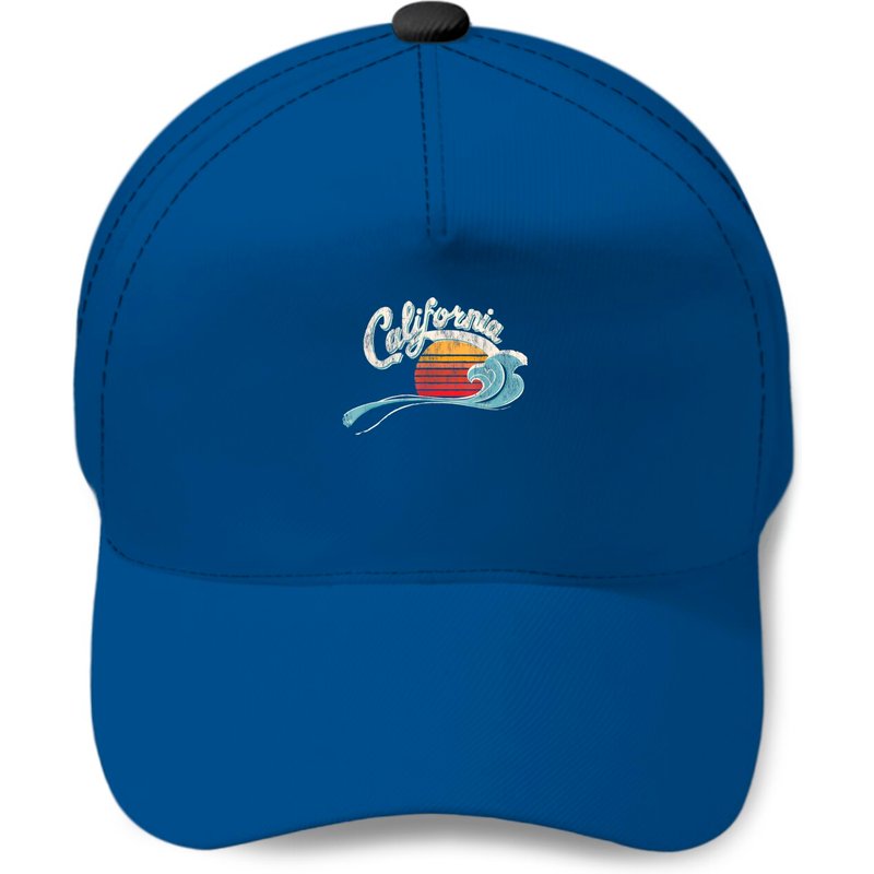 Vintage Surfer 70's Graphic Sunset California Baseball Cap — Baseball Cap