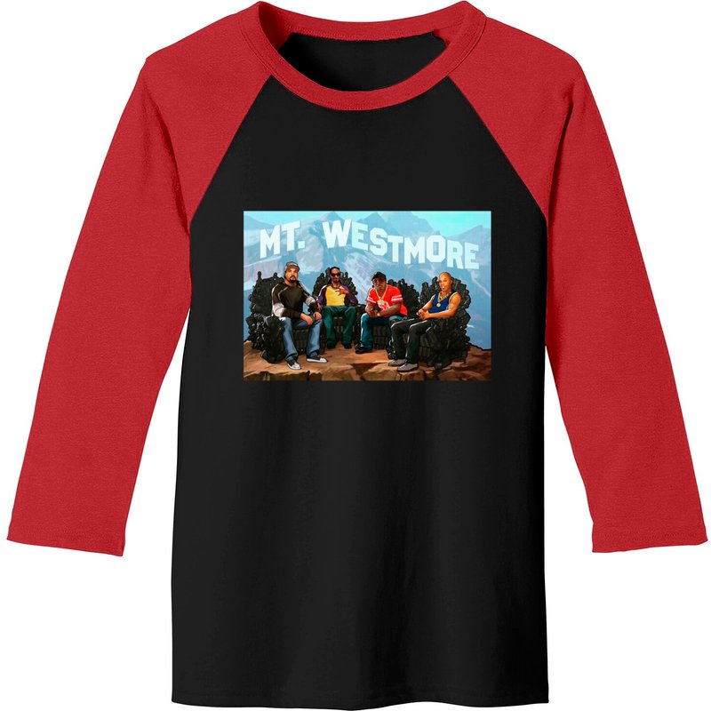 Mount Westmore Snoop Dogg Ice Cube E-40 Too Short Baseball Tees — Mens T Shirts
