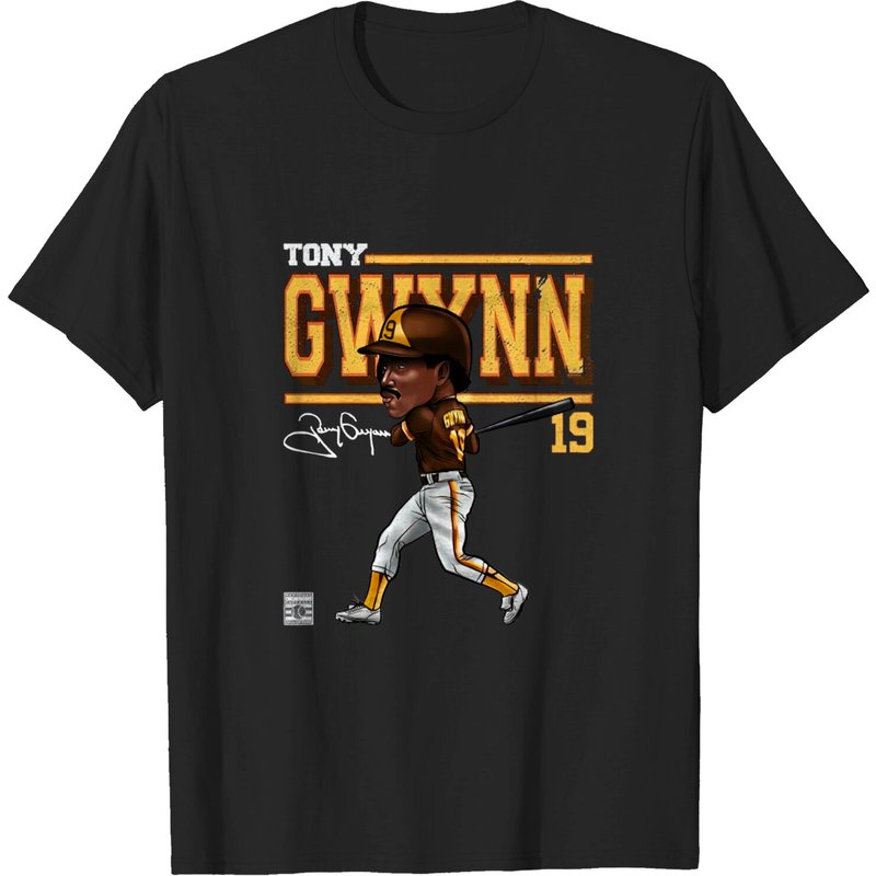 Tony Gwynn Men's Premium T-Shirt - San Diego Baseball Cartoon — Mens T Shirts