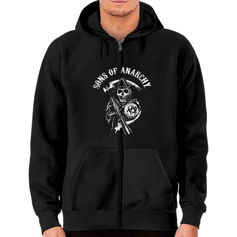 Hoodie Zippé Logo Sons Of Anarchy — Sweats à capuche pour hommes