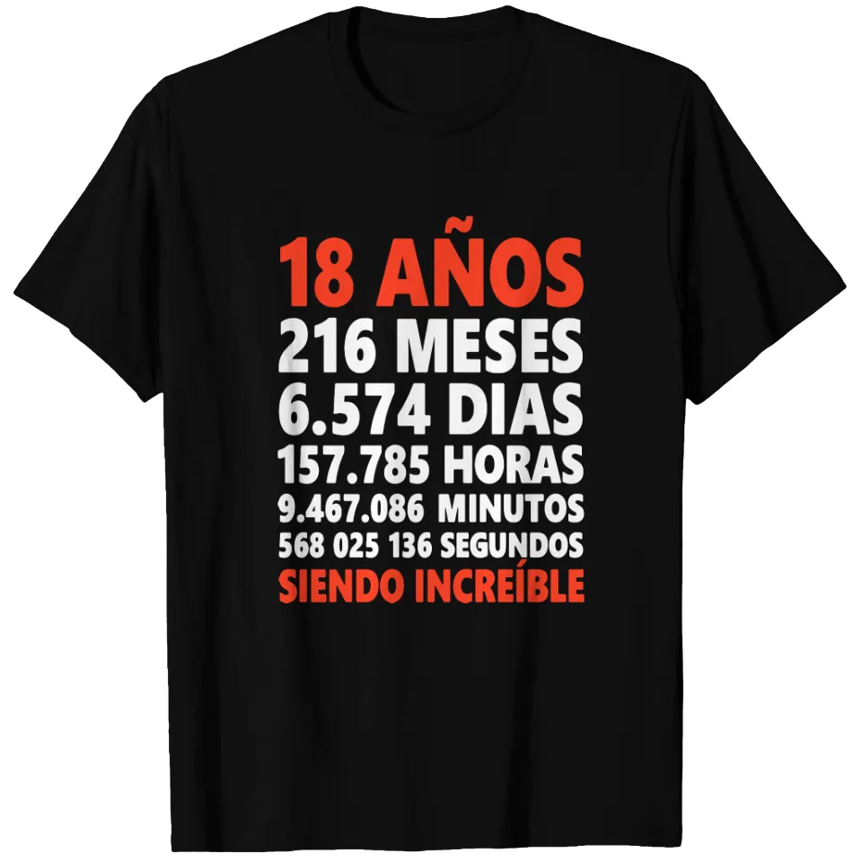 T-Shirt 18 ans Birthday Road pour hommes - Noir — T-shirts pour hommes
