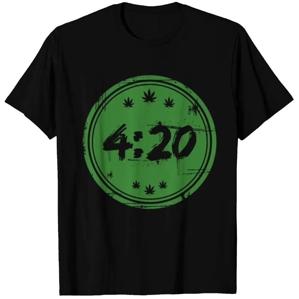 420 Logo T Shirt for Men in Black