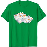 Map Of The Czech Republic With Main Regions Men's T-Shirt — Mens T Shirts