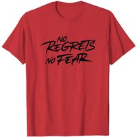 T-shirt No Regrets No Fear pour hommes