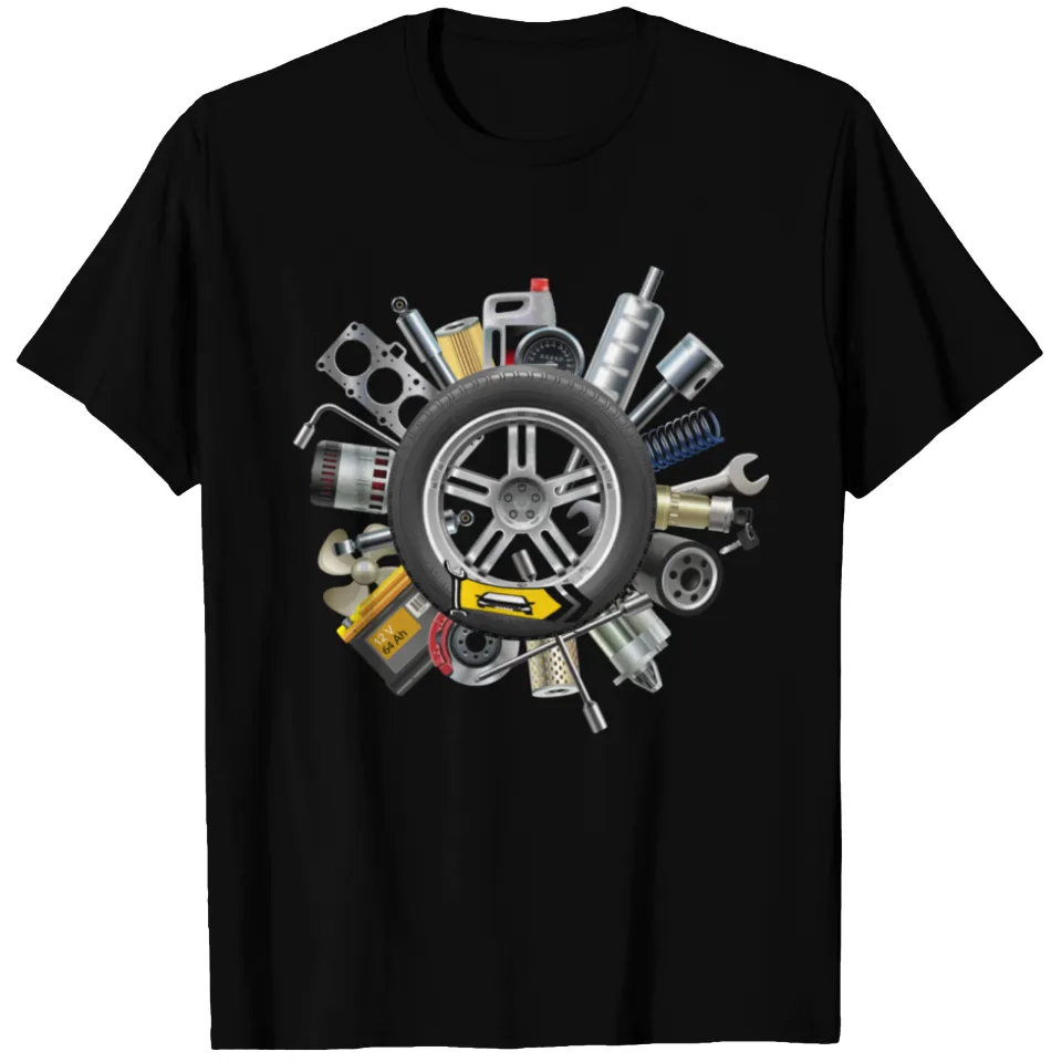 T-Shirt Auto Service pour Hommes - Noir — T-shirts pour hommes