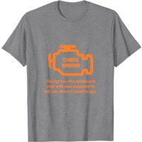 T-shirt Mécanicien Auto avec Lumière de Vérification du Moteur