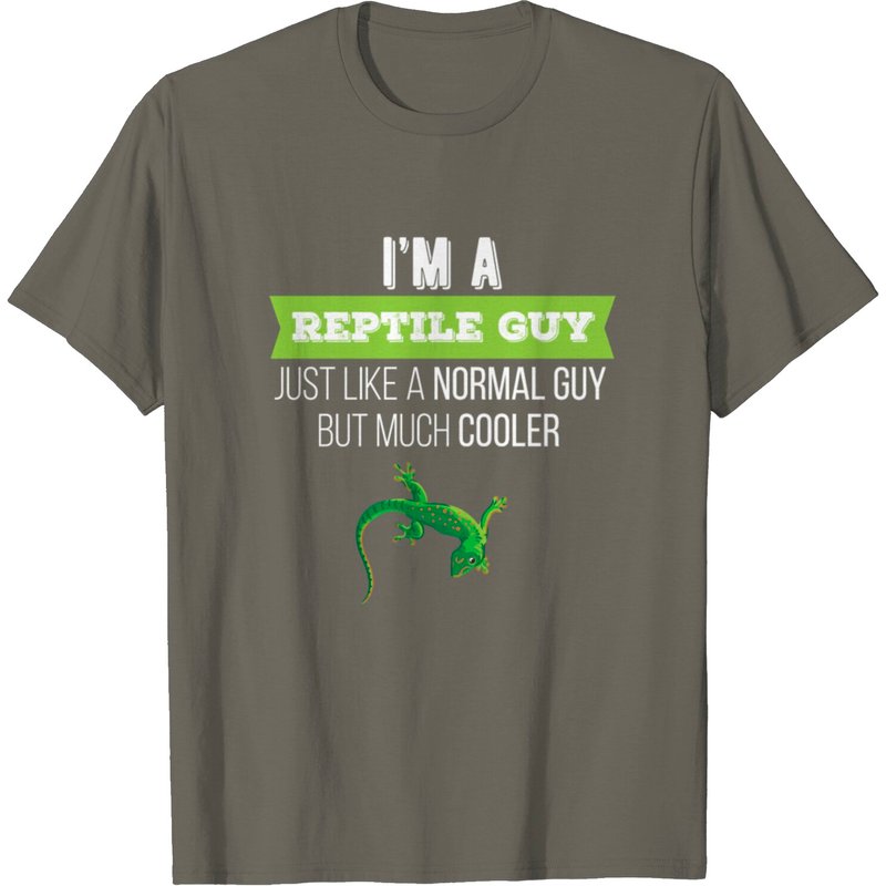 Reptiles Je suis un gars des reptiles T-shirt pour hommes en noir — T-shirts pour hommes