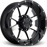 Roues Gear Off Road 726M Big Block Noir Brillant Usiné 17x9