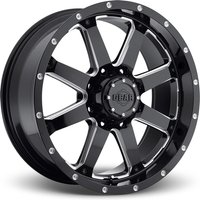 Gear Off Road 726MB Big Block Gloss Black Milled Wheels - 22x12 — Wheels & Rims