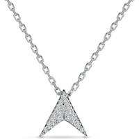 Collier Pendentif en Argent Sterling 925 avec Zircon Cubique Arrow Design — Collier pendentif