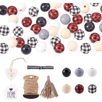 Kit de fabrication de bijoux DIY avec perles en bois et pendentifs — Outils de création de bijoux