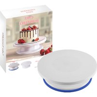 Non-slip PP Plastic Cake Turntable with Silicone Band, Blue — Kitchen Gadgets