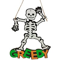 Halloween Hanging Pendant Decoration with Hemp Rope - Skeleton — Wall Decor
