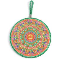 Sous-verres en porcelaine avec motif mandala et corde suspendue — Gadgets de cuisine