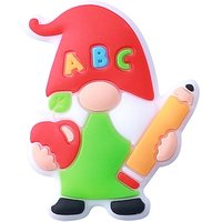 Perles en silicone alimentaire, gnome, rouge, 30x23mm