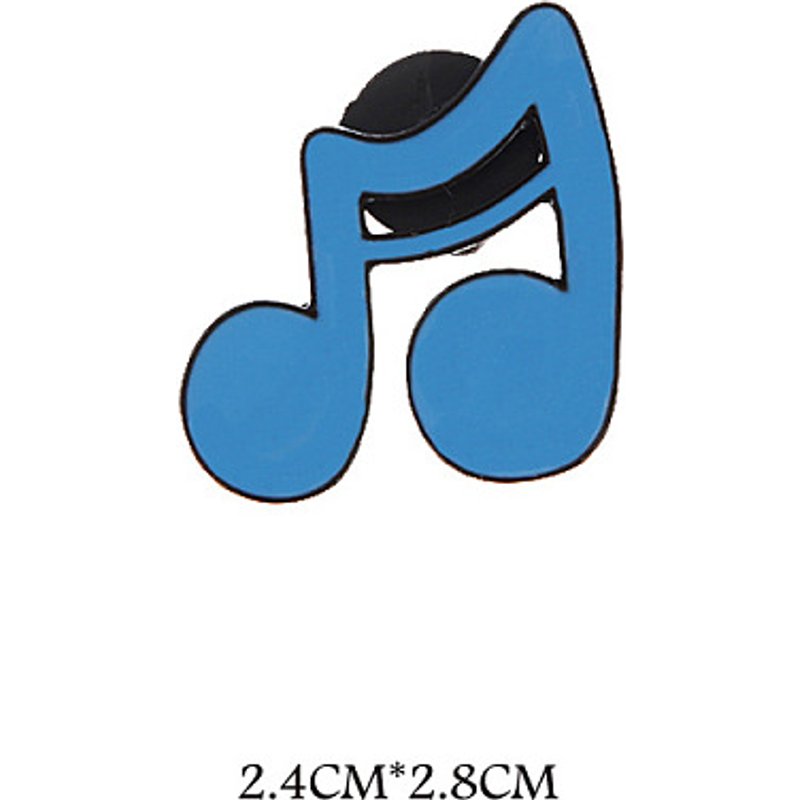 Broche en alliage doré en forme de note musicale - Épingle émaillée pour femmes — Broches