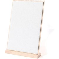 Bamboo Necklace Display Stand, Velvet Covered, Rectangle, White — Jewelry Display & Storage