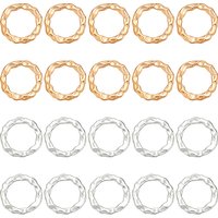 PH PandaHall 200PCS Charms Cercles Anneaux de Boucles d'Oreilles 17mm en 2 Couleurs