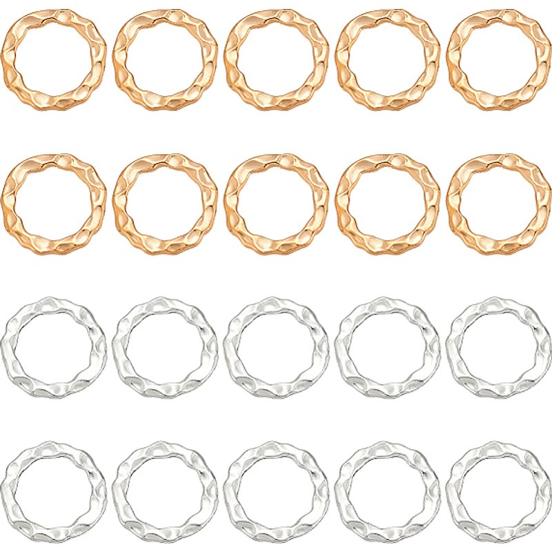 PH PandaHall 200PCS Charms Cercles Anneaux de Boucles d'Oreilles 17mm en 2 Couleurs — Accessoires pour bijoux