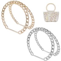 Beebeecraft 4Pcs Metal Purse Handles for Bag Making DIY