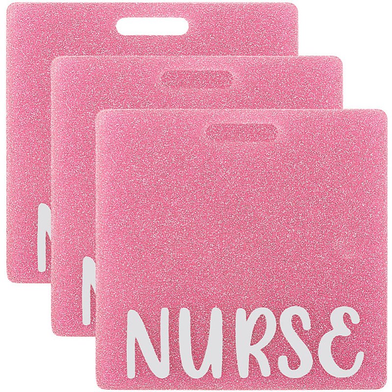 Acrylic Rectangle Pendant with Nurse Word and Glitter Powder — Charms & Pendants