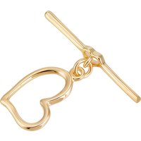 Beebeecraft 8 Ensembles de Fermoirs à T Toggle en Forme de Coeur Plaqué Or 18K