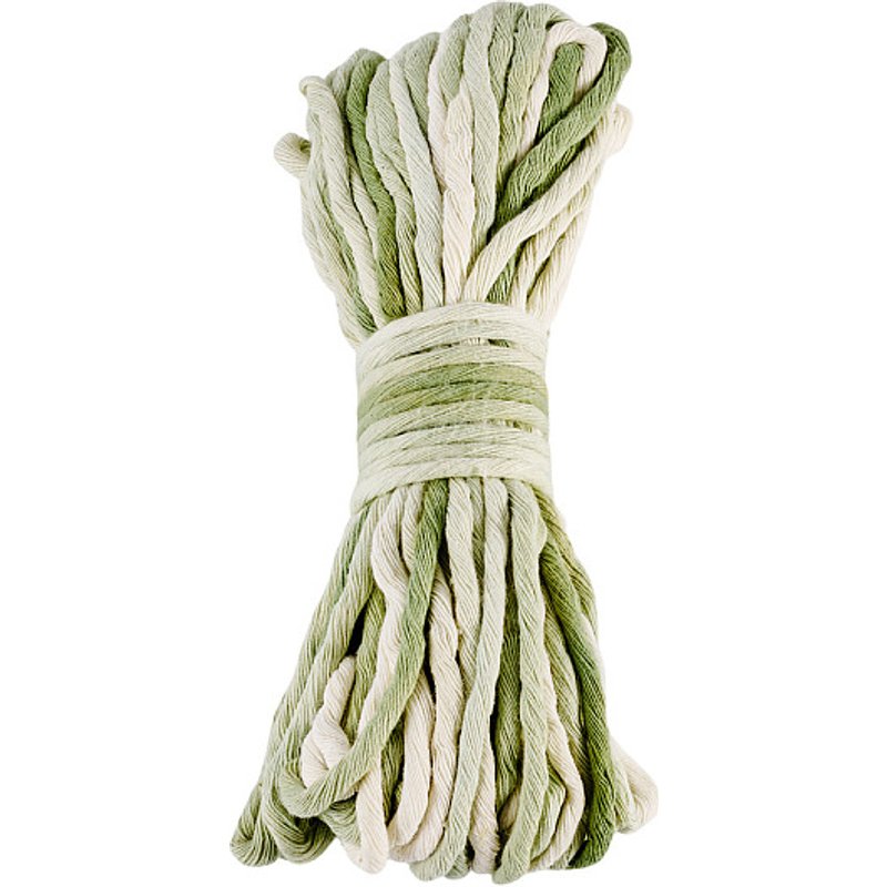 Cordage en coton dégradé, vert mer foncé, 3,5 mm, 21,87 verges