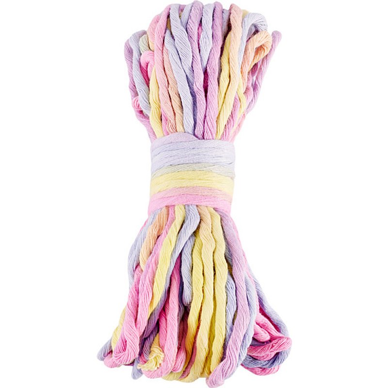 Corde en coton de couleur dégradée pour bricolage, 3.5mm, 21.87 verges