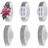 Plastic & Rhinestone Stretch Bracelet for Bridesmaid Jewelry — Bracelet Women