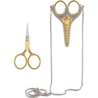 Ciseaux de Couture Vintage en Acier Inoxydable et Fer avec Chaîne — Outils de création de bijoux