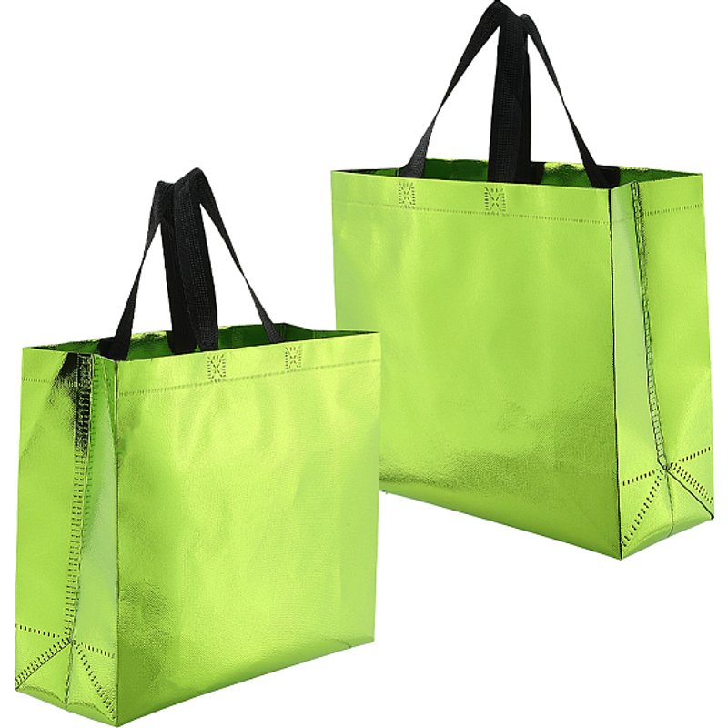 12Pcs Sacs Cadeaux Réutilisables Verts avec Poignées pour Toutes Occasions — Rangement et présentation