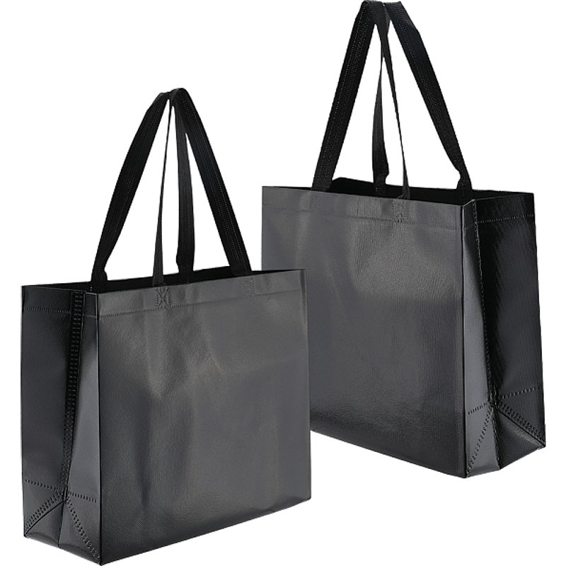 Reusable Tote Bag with Handle, Black, Rectangle, 32x12x28cm — Jewelry Display & Storage
