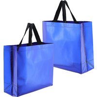 Sofplate 12Pcs Sacs Cadeaux Réutilisables Bleus avec Poignée
