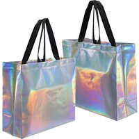 Sac fourre-tout réutilisable en tissu non tissé laser avec poignée
