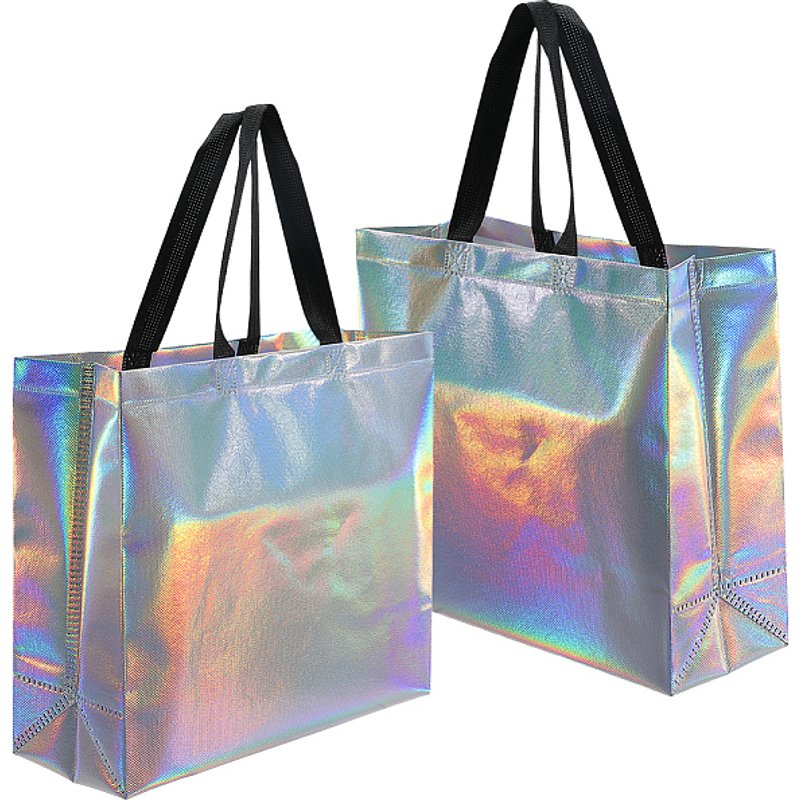 Sac fourre-tout réutilisable en tissu non tissé laser avec poignée — Rangement et présentation