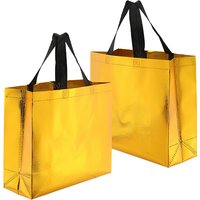 Sacs Cadeaux Réutilisables, Sac en Tissu Non-tissé Laser avec Poignée