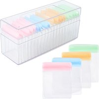 Rectangle Transparent ABS Plastic Jewelry Storage Box with Lid