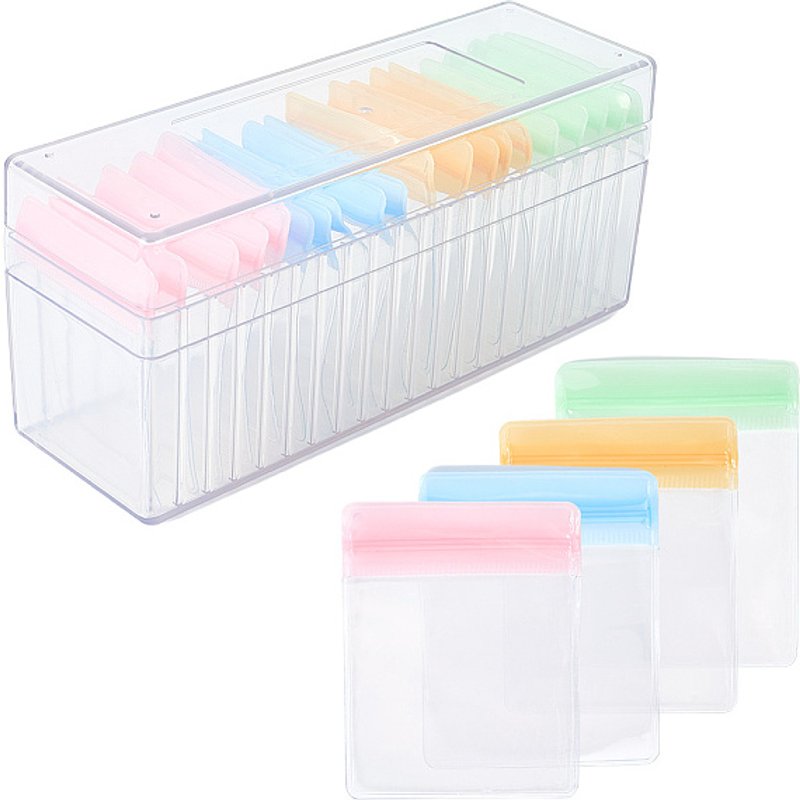 Boîte de rangement en plastique ABS transparent rectangulaire avec couvercle — Boîte à bijoux